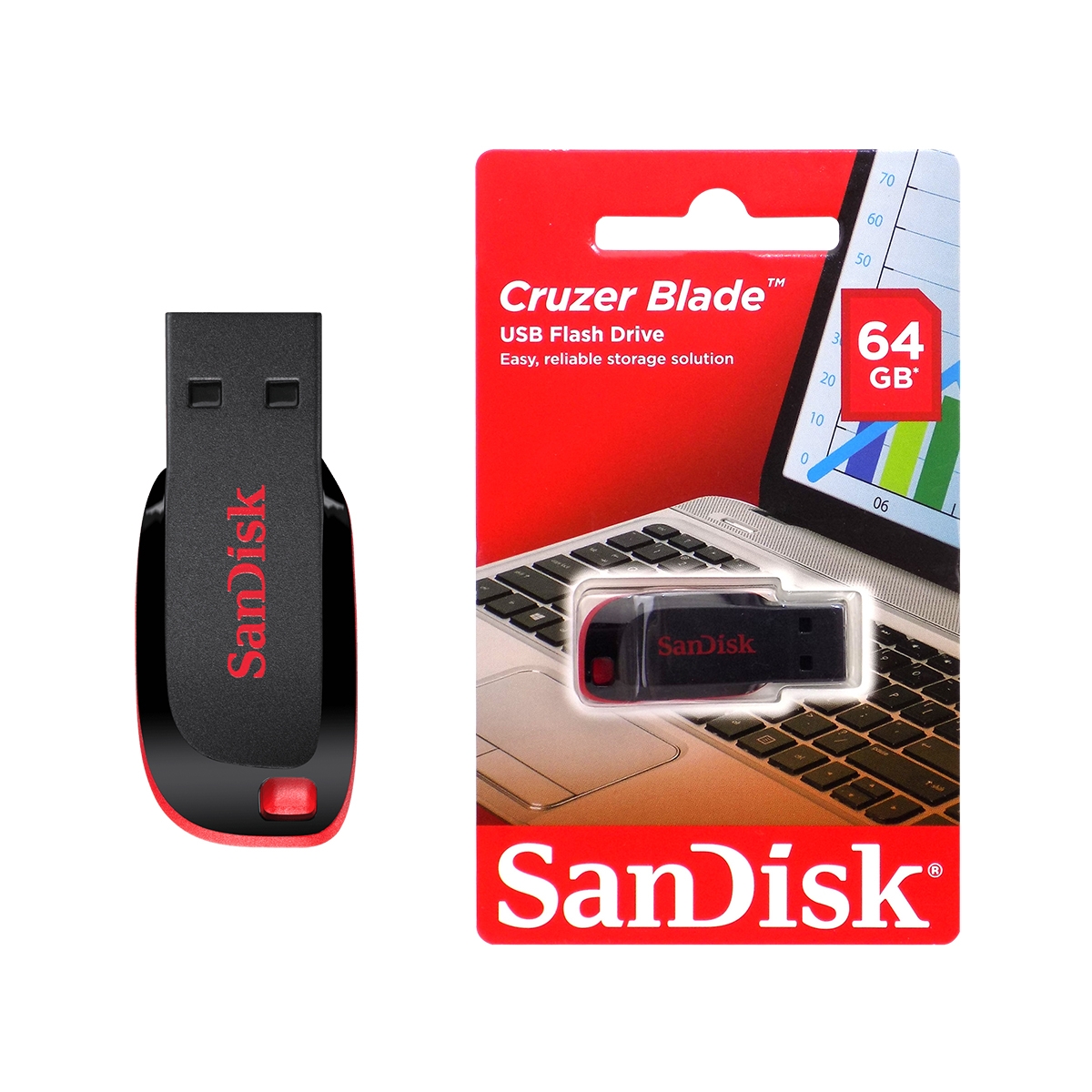 64GB SanDisk Cruzer Blade Flash Drive