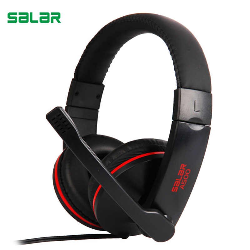 Salar A500 Gaming Headset Stereo Sound 3.5mm Wired Headphone with Adjustable Mic