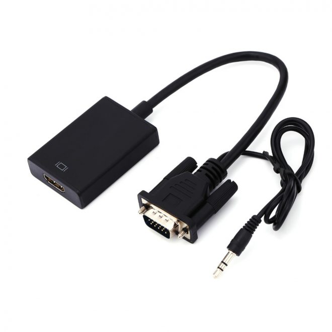 VGA Audio to HDMI Cable Adapter (FULL HD 1080P+Built-in Chipset)